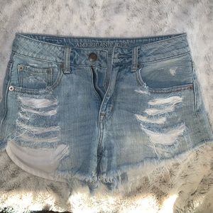 American Eagle high waisted denim shorts